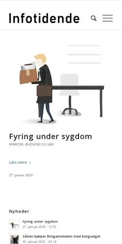 Anteprima del sito Infotidende, media di Danimarca per articoli sponsorizzati