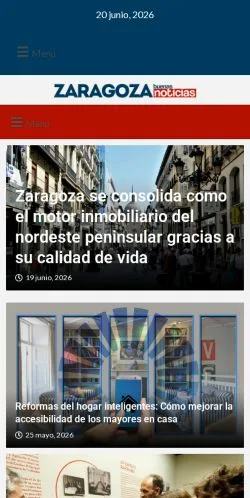 Anteprima del sito Zaragoza Buenas Noticias, media di Spagna per articoli sponsorizzati