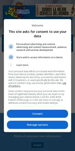 Anteprima del sito Comunidad Zaragocista, media di Spagna per articoli sponsorizzati
