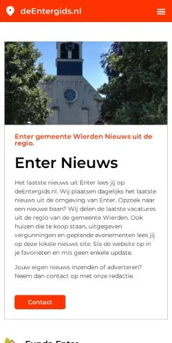 スポンサード記事向けのオランダメディア、Enter Krantのサイトプレビュー