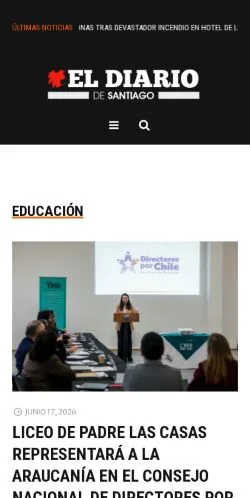 스폰서 기사용 스페인 매체 El Diario Santiago 사이트 미리보기