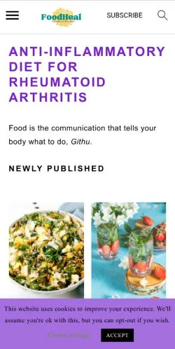 Anteprima del sito FOODHEAL, media di Stati Uniti per articoli sponsorizzati