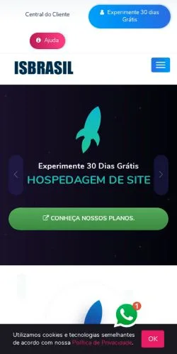 Podgląd witryny ISBrasil, medium z kraju Brazylia do artykułów sponsorowanych