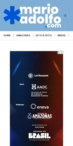 スポンサード記事向けのブラジルメディア、Portal Mário Adolfoのサイトプレビュー