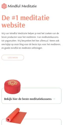 Anteprima del sito Mindful Meditatie, media di Paesi Bassi per articoli sponsorizzati