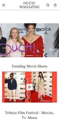 스폰서 기사용 미국 매체 OUCH! MAGAZINE 사이트 미리보기