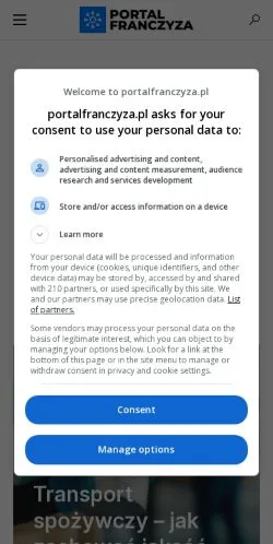 Anteprima del sito Portal Franczyza, media di Polonia per articoli sponsorizzati