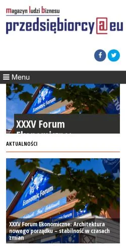 Anteprima del sito Przedsiębiorcy@eu, media di Polonia per articoli sponsorizzati