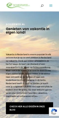 Preview of the Schierweb website, a media outlet in Netherlands for sponsored articles