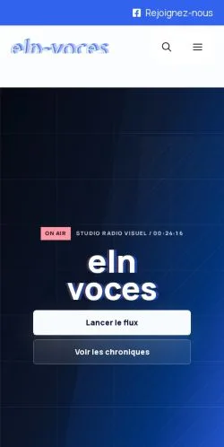 Anteprima del sito Eln-Voces, media di Francia per articoli sponsorizzati