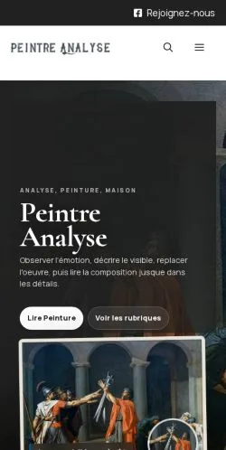 스폰서 기사용 프랑스 매체 Peintre-Analyse 사이트 미리보기