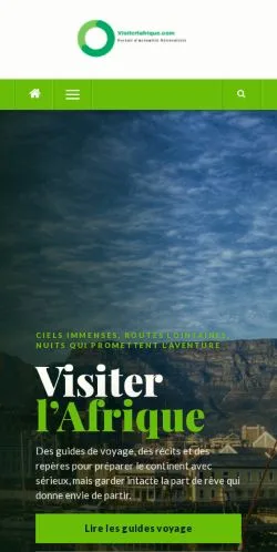 Anteprima del sito Visiterlafrique, media di Francia per articoli sponsorizzati