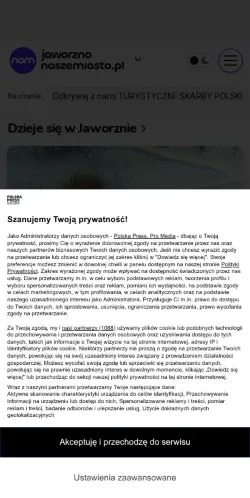 Anteprima del sito Jaworzno Nasze Miasto, media di Polonia per articoli sponsorizzati