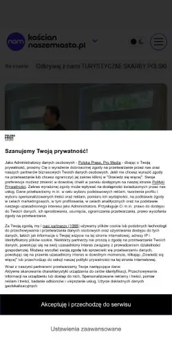 Podgląd witryny Kościan Nasze Miasto, medium z kraju Polska do artykułów sponsorowanych