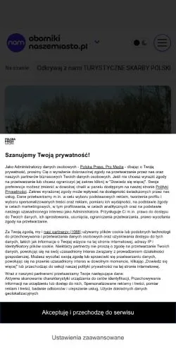 Podgląd witryny Oborniki Nasze Miasto, medium z kraju Polska do artykułów sponsorowanych