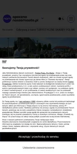 스폰서 기사용 폴란드 매체 Opoczno Nasze Miasto 사이트 미리보기