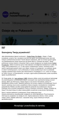 Podgląd witryny Puławy Nasze Miasto, medium z kraju Polska do artykułów sponsorowanych