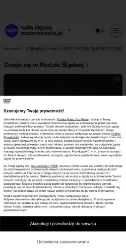 Anteprima del sito Ruda Śląska Nasze Miasto, media di Polonia per articoli sponsorizzati