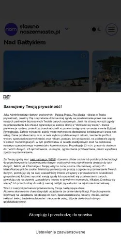 Anteprima del sito Sławno Nasze Miasto, media di Polonia per articoli sponsorizzati