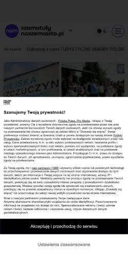 Anteprima del sito Szamotuły Nasze Miasto, media di Polonia per articoli sponsorizzati