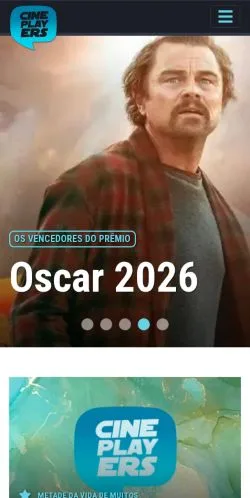 Sponsorlu makaleler için Brezilya medyası Cineplayers sitesinin önizlemesi