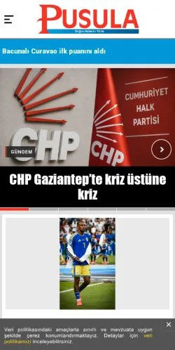 스폰서 기사용 튀르키예 매체 Gaziantep Pusula 사이트 미리보기