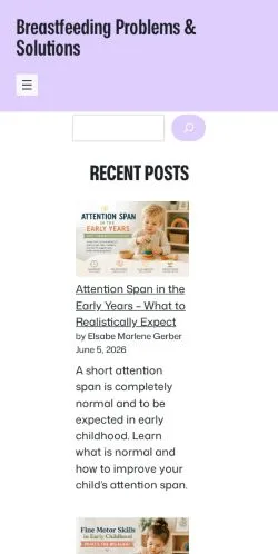 Förhandsvisning av webbplatsen Breastfeeding Problems, medium i USA för sponsrade artiklar