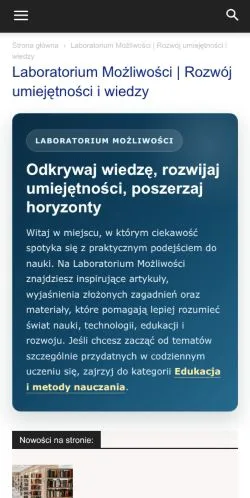 스폰서 기사용 폴란드 매체 Laboratorium Możliwości 사이트 미리보기