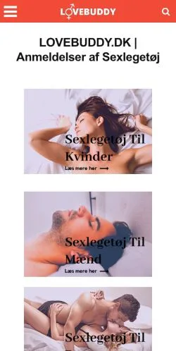 Podgląd witryny Lovebuddy Sexlegetøj Anmeldelser, medium z kraju Dania do artykułów sponsorowanych