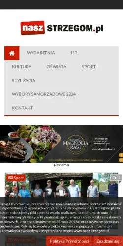 Anteprima del sito Nasz Strzegom, media di Polonia per articoli sponsorizzati