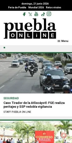 Anteprima del sito Noticias de Puebla Online, media di Messico per articoli sponsorizzati