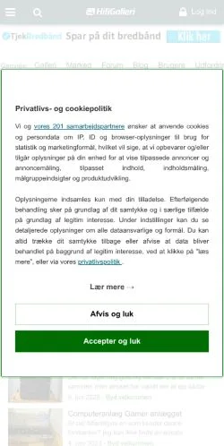 Anteprima del sito Hifigalleri, media di Danimarca per articoli sponsorizzati
