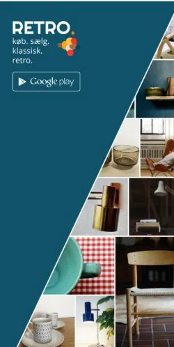 Vista previa del sitio Retro App, medio de Dinamarca para artículos patrocinados