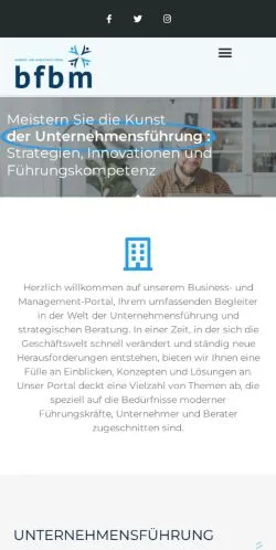 Forhåndsvisning av nettstedet Business & Management, medium fra Tyskland for sponsede artikler