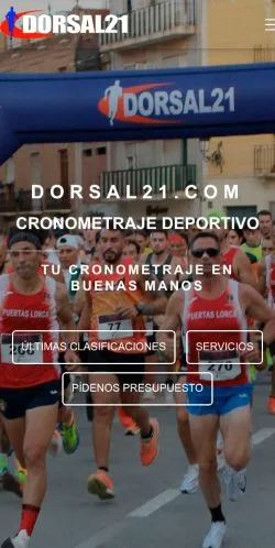 Anteprima del sito Dorsal21 Cronometraje, media di Spagna per articoli sponsorizzati