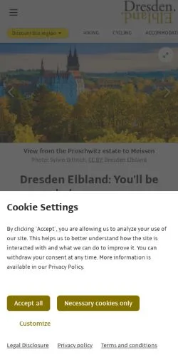 Anteprima del sito Dresden Elbland, media di Germania per articoli sponsorizzati