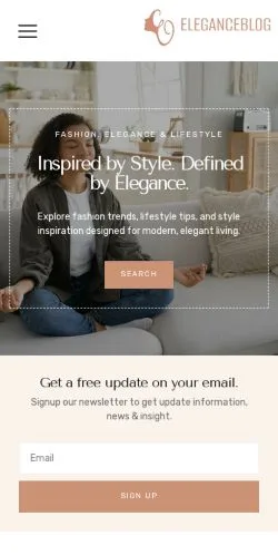 Anteprima del sito Elegance Blog, media di Stati Uniti per articoli sponsorizzati