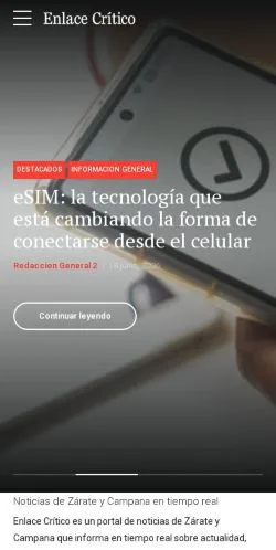 Anteprima del sito Enlace Crítico, media di Spagna per articoli sponsorizzati