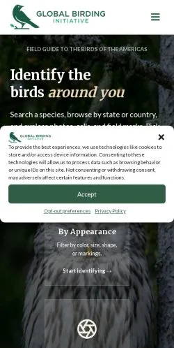 Podgląd witryny Global Birding Initiative, medium z kraju Stany Zjednoczone do artykułów sponsorowanych