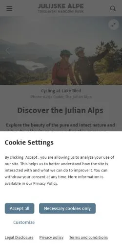 Anteprima del sito Julian Alps, media di Stati Uniti per articoli sponsorizzati