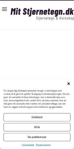 Anteprima del sito Mit Stjernetegn, media di Danimarca per articoli sponsorizzati