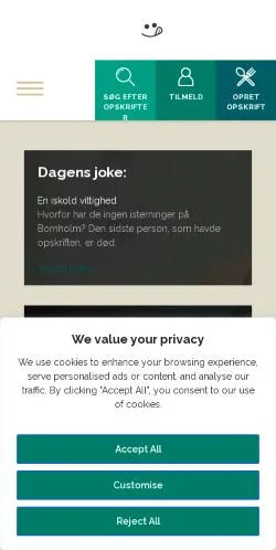 Anteprima del sito Vild-Med-Mad, media di Danimarca per articoli sponsorizzati
