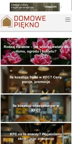 Anteprima del sito Domowe Piekno, media di Polonia per articoli sponsorizzati