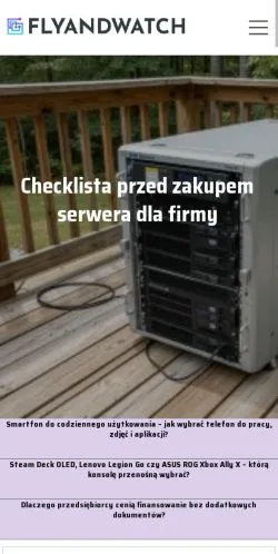 Aperçu du site Flyandwatch, média de Pologne pour articles sponsorisés