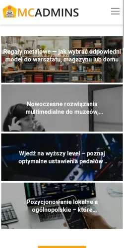 Forhåndsvisning av nettstedet Mcadmins, medium fra Polen for sponsede artikler
