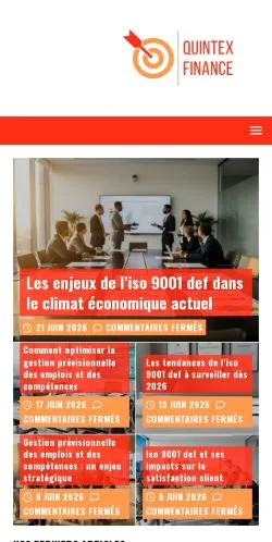 Anteprima del sito Quintex Finance, media di Francia per articoli sponsorizzati