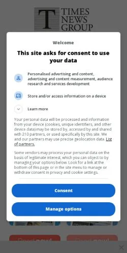 Anteprima del sito Times News Group, media di Australia per articoli sponsorizzati