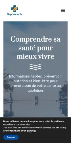 Anteprima del sito Nephronor, media di Francia per articoli sponsorizzati