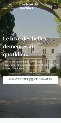 Anteprima del sito Château du Martinet, media di Francia per articoli sponsorizzati
