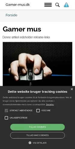 Anteprima del sito Gamer Mus, media di Danimarca per articoli sponsorizzati